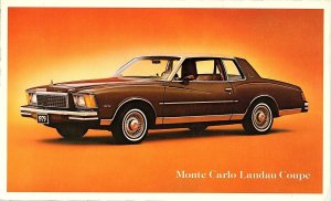 1970s Chevrolet Monte Carlo Landau Coupe Vintage Licensed Advertising Postcard