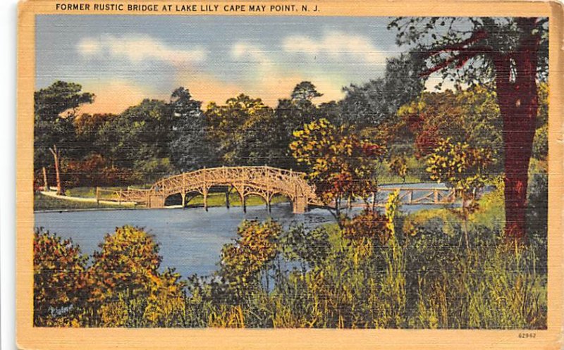 Former Rustic Bridge At Lake Lily  - Cape May, New Jersey NJ