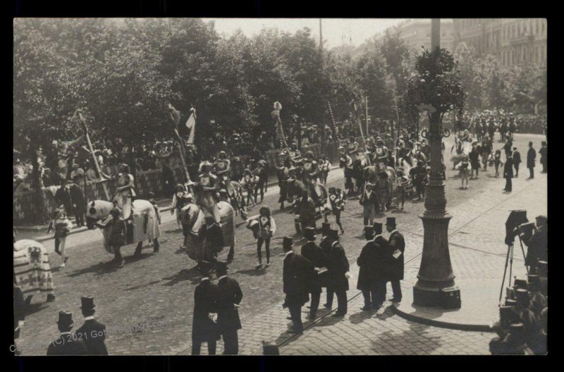 Austria Kaiser Franz Joseph 1908 Huldigungs 50th Anniv Festival RPPC Real G97226