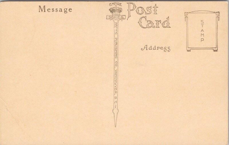 Victoria BC Grand Trunk Pacific Docks Ships Boat GTR Steamers Postcard