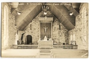 RPPC Postcard The Sanctuary St Catherine's Chapel Camp St Malo CO