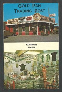 Ca 1948 PPC GOLD PAN TRADING POST FAIRBANKS AK, MINT