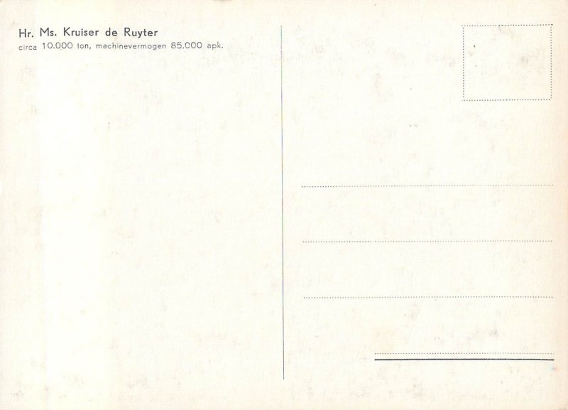 Light cruiser of the Royal Netherlands Navy HNLMS De Ruyter military vessel 1935