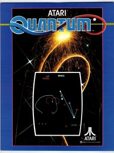 Quantum Arcade Flyer 1982 Original Vintage Video Game Art Retro 8.5 x 11