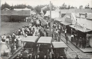 Long Beach WA Washington Train Station Railroad c1914 Litho Postcard H9