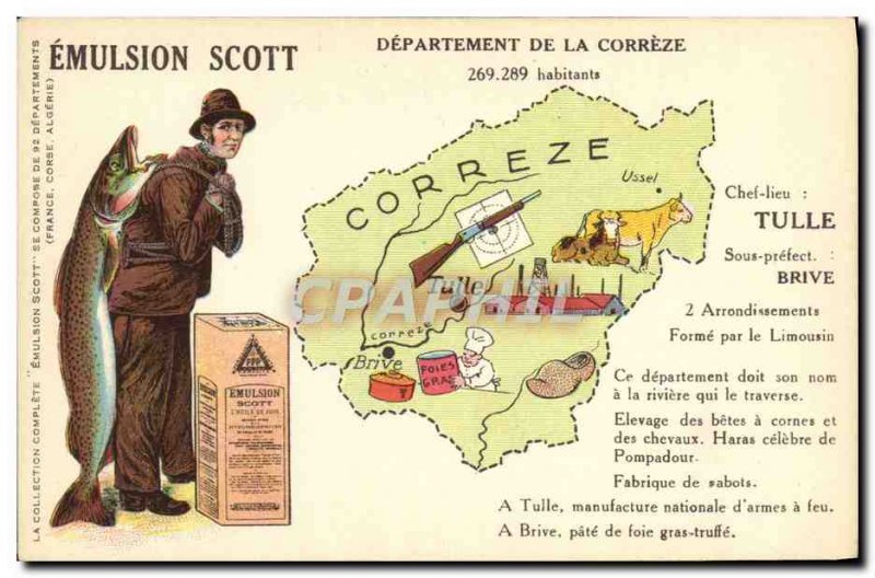 Postcard Old Scott Emulsion Department Correze Tulle