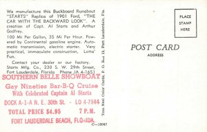 Fort Lauderdale FL Starts 1901 Ford Runabout Beautiful Women Postcard