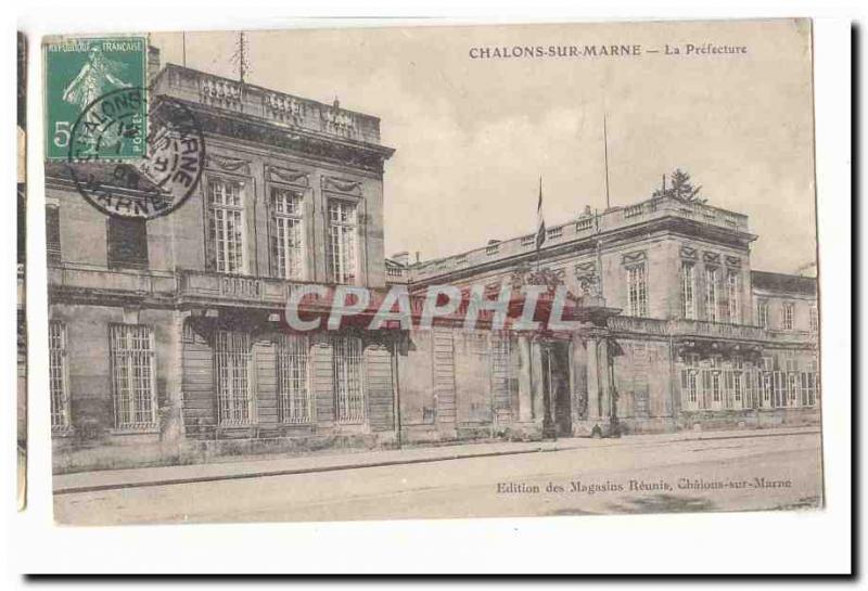 Chalons sur Marne Old Postcard The prefecture