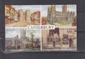GREAT BRITAIN, CANTERBURY, 1955 composite ppc., 4 views, used.