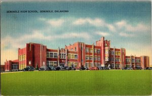 Vintage Postcard- Seminole High School- Seminole, Oklahoma- KM1