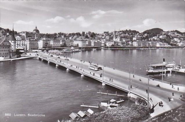 Switzerland Luzern Seebruecke 1957 Photo