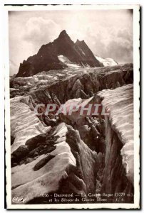 Old Postcard Dauphine La Grande Sagne 3779 m and Ceracs Glacier White