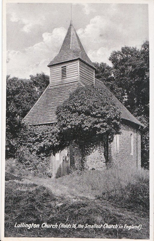 Sussex Postcard - Lullington Church - [Holds 16 The Smallest Church in UK] DR695