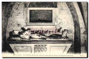 Old Postcard Eu Tomb of Charles & # 39Artois in the crypt of Our Lady & # 39e...