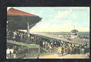 SEDALIA MO. MISSOURI STATE FAIR HORSE RACE GRANDSTAND RACING VINTAGE POSTCARD