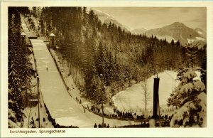 RPPC Skier on Ski Jump Bad Kissingen Germany Real Photo Postcard