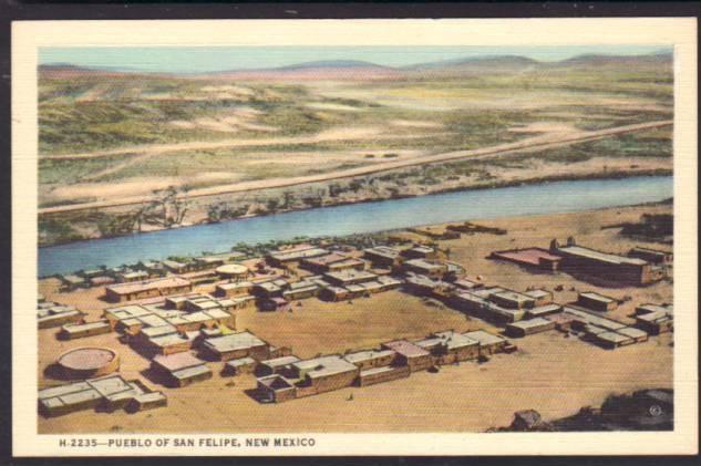 Pueblo of San Felipe NM Postcard 4638