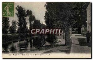 Niort Old Postcard bottom Entree public garden