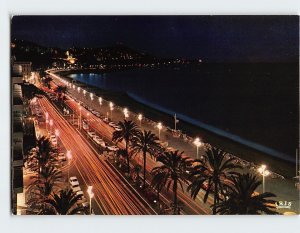 Postcard La Promenade des Anglais, Nice la nuit, Nice, France