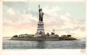 Statue of Liberty New York City, USA 1907 light postal marking on front