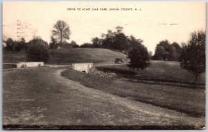 1953 Drive To Echo Lake Park Union Country New Jersey RPPC Photo Posted Postcard