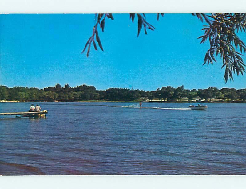 Unused Pre-1980 BOAT & LIONS PARK SCENE Cheyenne Wyoming WY r8605