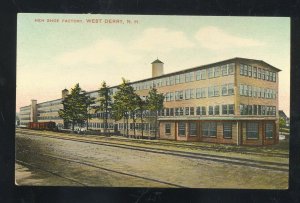 WEST DERRY NEW HAMPSHIRE NH HEH SHOE FACTORY 1910 VINTAGE POSTCARD