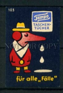 500385 GERMANY TEMPO ADVERTISING Vintage match label