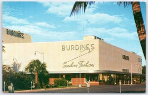 Burdine's Miami Beach Florida Dept Store Vintage Postcard Hannau Color Rast