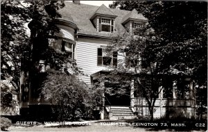 Lexington Massachusetts Woodbine House Tourists and Guests RPPC Postcard Z27