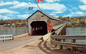 HARTLAND, NB Canada  COVERED BRIDGE~World's Longest  SAINT-JOHN RIVER  Postcard