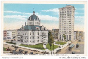 Kentucky Lexington Faytette Count Court House and Fayette National Bank Build...