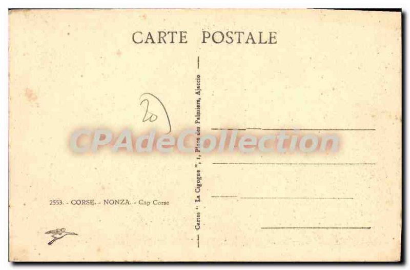 Old Postcard Corsica Cap Corse Nonza