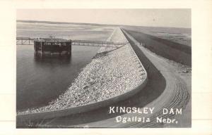 Ogahala Nebraska Kingsley Dam Real Photo Antique Postcard K49267