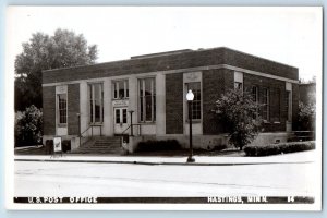 Hastings Minnesota MN Postcard RPPC Photo US Post Office Building c1940's