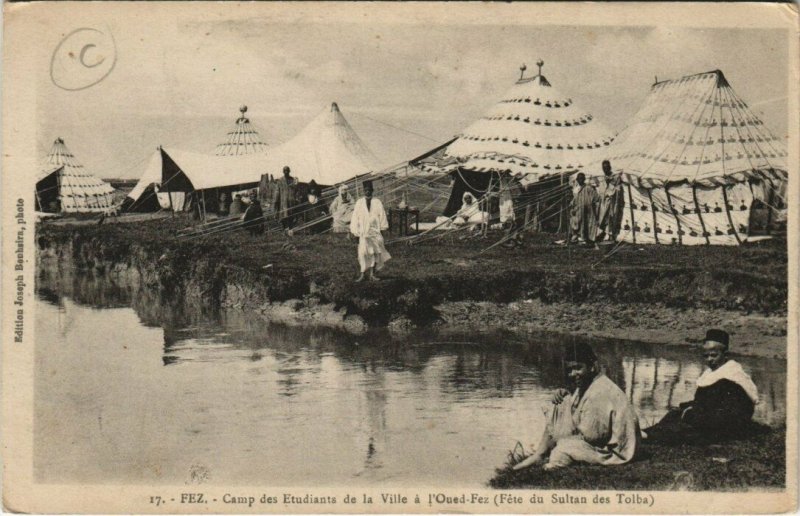 CPA AK FEZ - Camp des Etudiants de la Ville a l'Oued FEZ MAROC (669367)