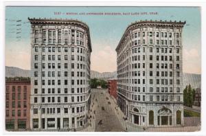 Boston Newhouse Buildings Salt Lake City Utah postcard