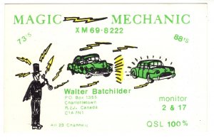 Magic Mechanic, Charlottetown, Prince Edward  Island, QSL Postcard,