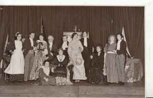 Ancestors Postcard - Real Photo of a Large Theatrical Group on Stage - Ref TZ429