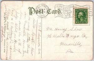 Cleveland OH-Ohio, 1913 Lake Side Hospital, Red Brick Facade, Vintage Postcard