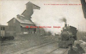 MI, Middleton, Michigan, Grand Trunk Railroad Train Yards & Elevator