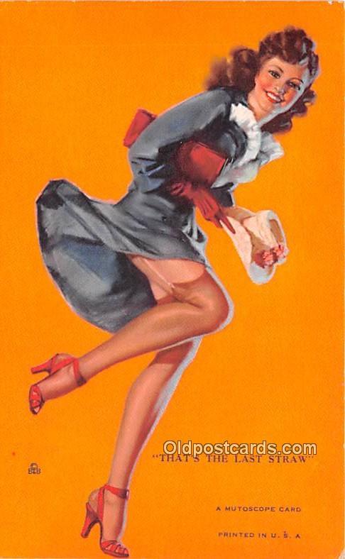 Zoe Mozert 1945 Mutoscope Artist Pin Up Girl, Non Postcard Backing Unused 