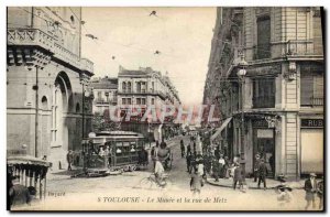 Postcard Old Tram Train Toulouse museum and Rue de Metz