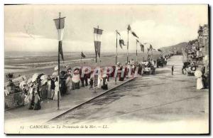 Old Postcard Cabourg Promenade Sea