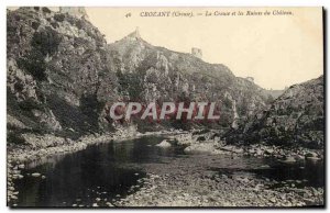 Creuse Old Postcard Crozant The hollow and the ruins of the castle