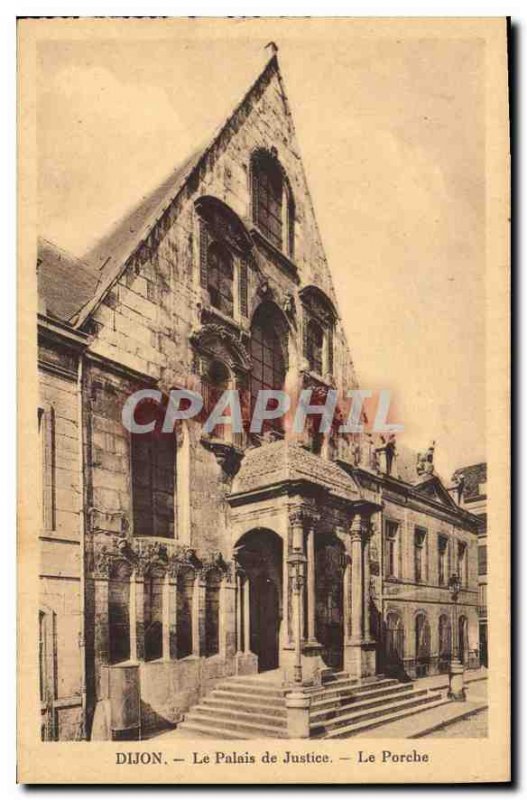 Old Postcard Dijon Palace of Justice The Porch