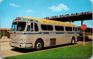 Postcard Blue Liner Thruway Express Buses Buffalo and Rochester New York