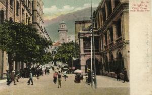 china, HONG KONG, Clock Tower from Blake Pier (1899) Postcard