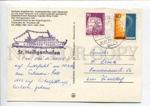 402304 GERMANY ship Heiligenhafen Old RPPC on board ship post