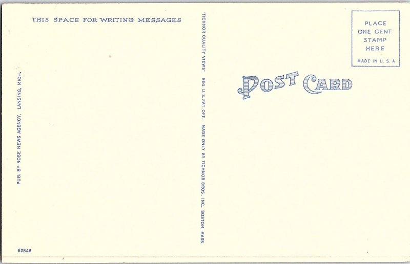 Postcard BUILDING SCENE Lansing Michigan MI AI0997